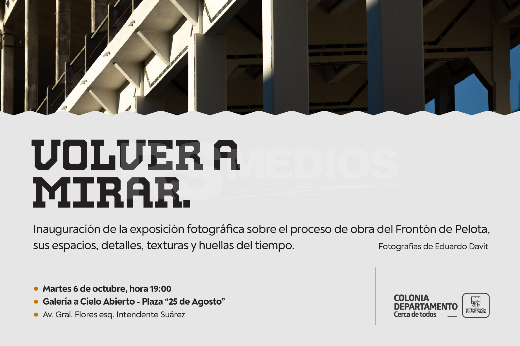 Colonia inaugura muestra fotográfica del Frontón Real de San Carlos