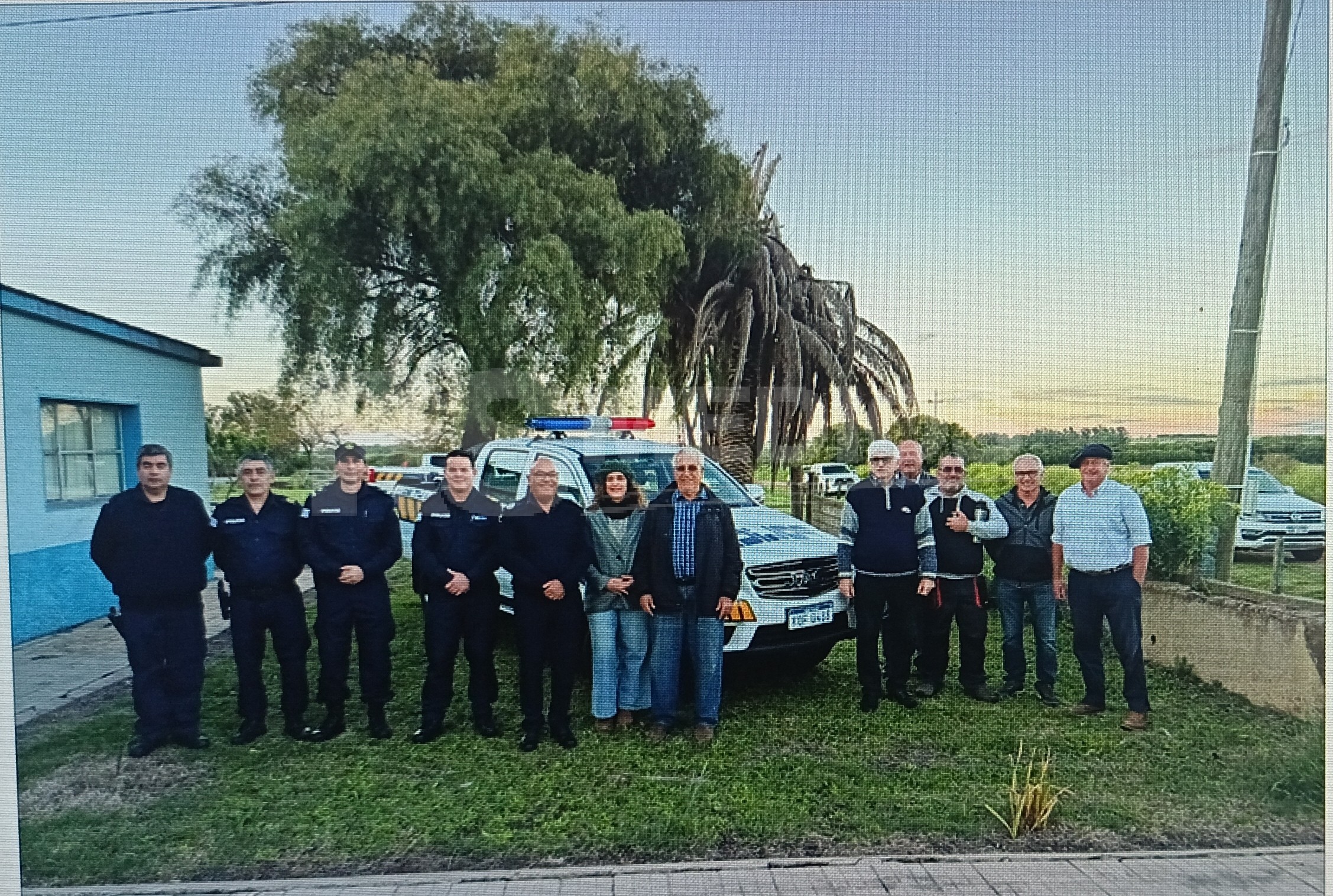 Autoridades policiales y el intendente de Soriano se reunieron en Cañada Magallanes
