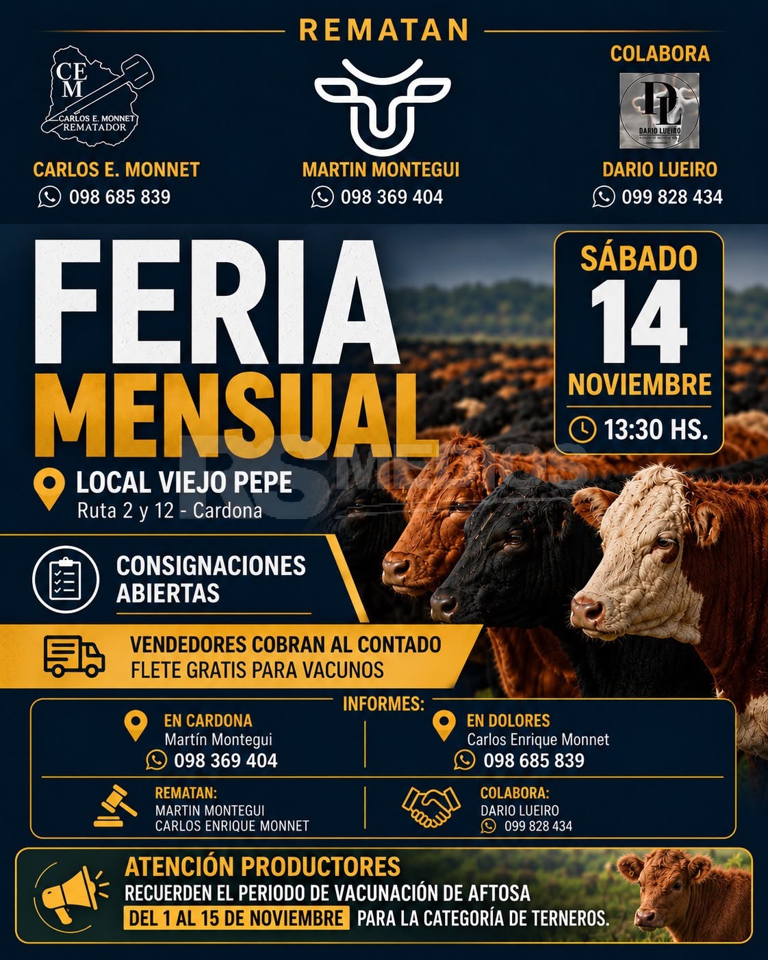 Remate en el local Viejo Pepe el 14 de noviembre desde las 13:30